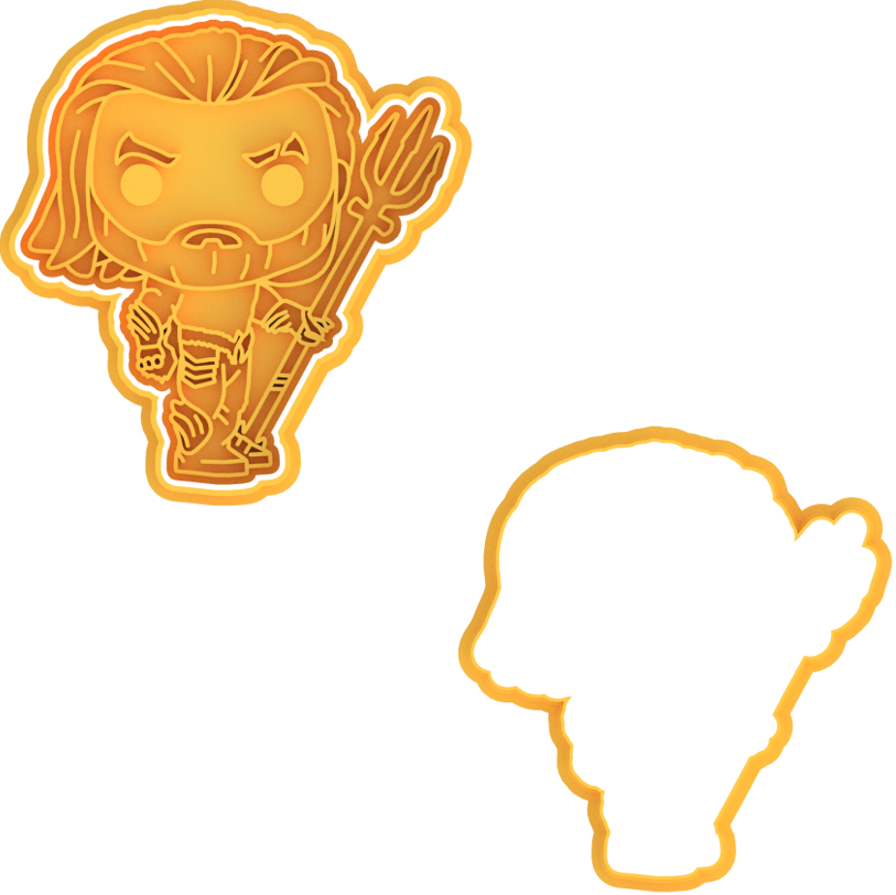 Aquaman Cookie Cutter & Stamp
