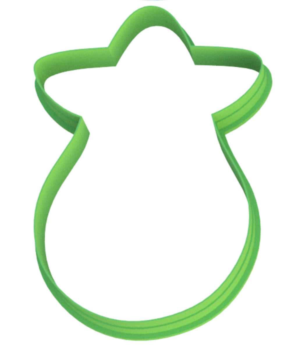 Fiesta Avocado Sombrero Cookie Cutter & Stamp