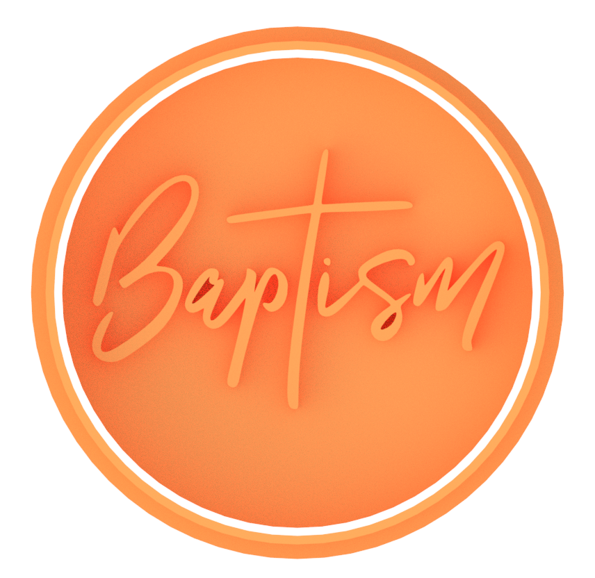 Baptism Round Cookie Cutter & Stamp