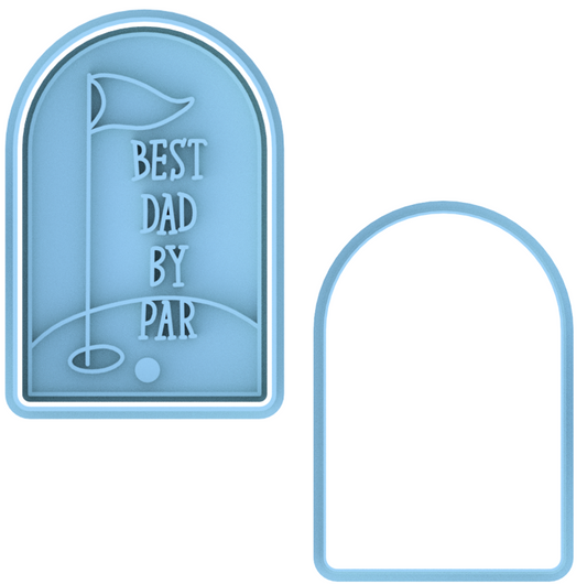Best Golf Dad By Par Cookie Cutter & Stamp