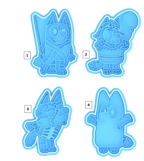 Bluey & Bingo Halloween Cookie Cutter & Stamp
