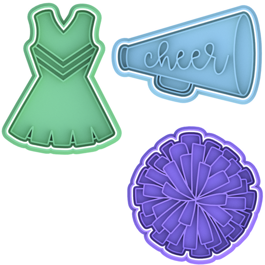 Cheerleading Cookie Cutter & Stamp