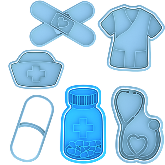 Nurse Doctor Cookie Cutter & Stamp