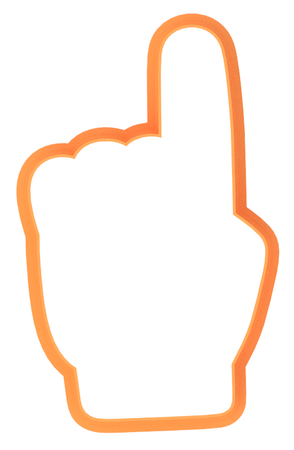 Foam Finger Cookie Cutter & Stamp