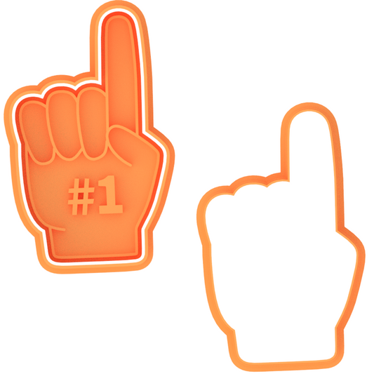 Foam Finger Cookie Cutter & Stamp