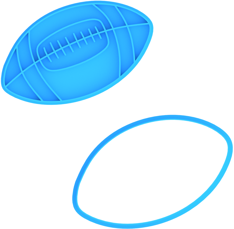 Football Helmet Cookie Cutter & Stamp