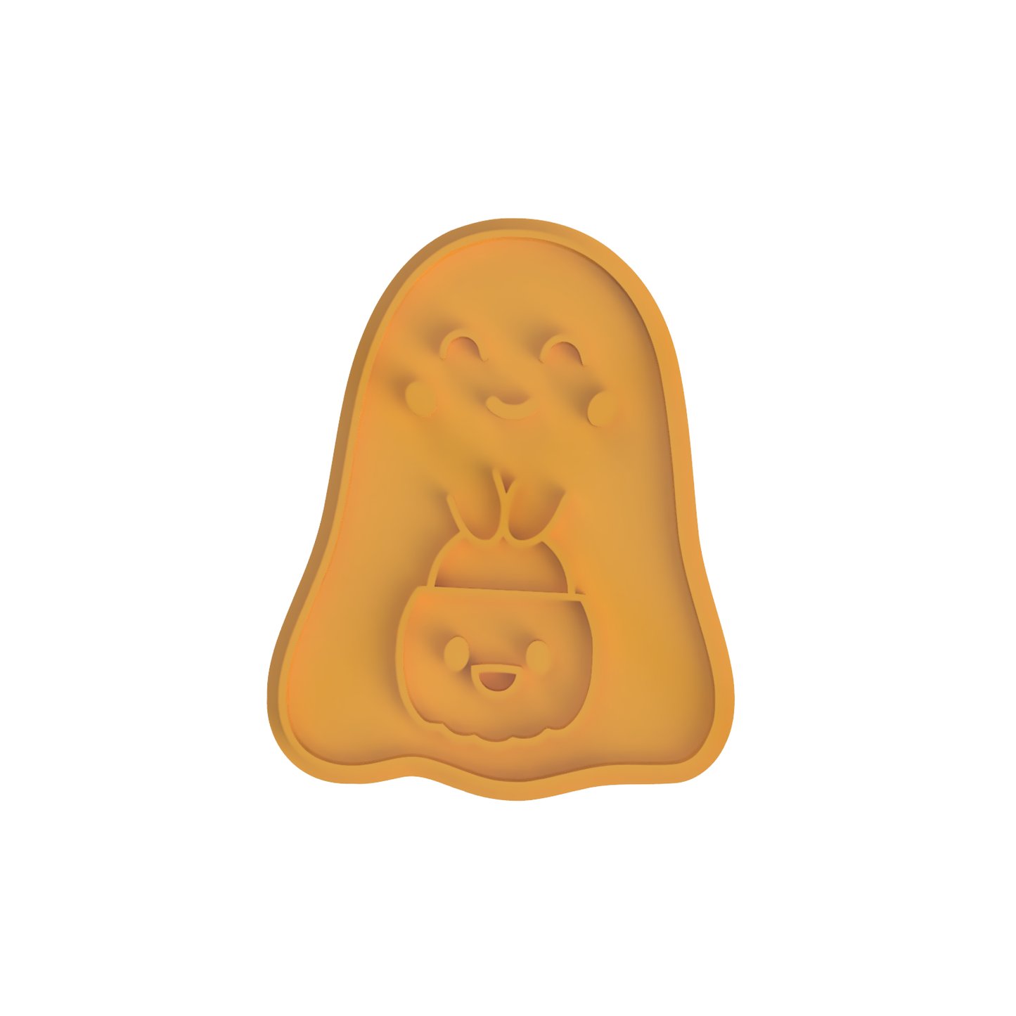 Halloween Trick or Treat Ghost Cookie Cutter & Stamp