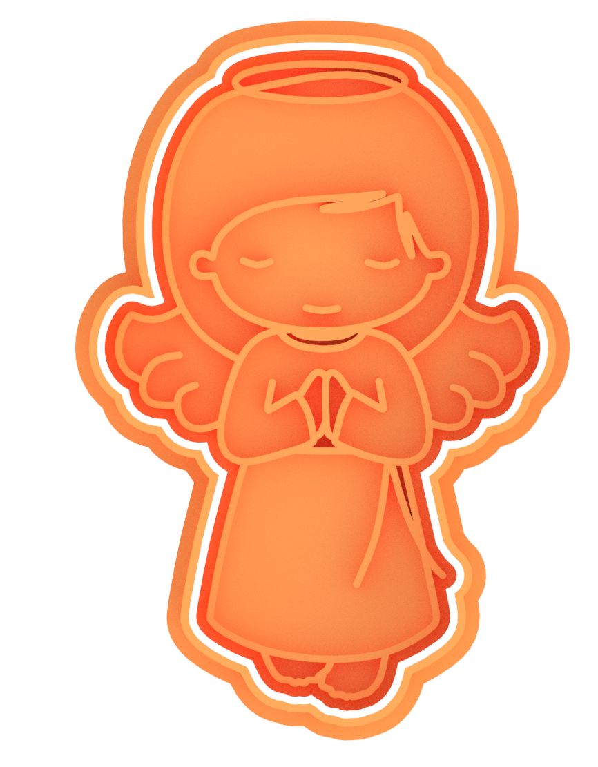Angels Boy and Girl Cookie Cutter & Stamp