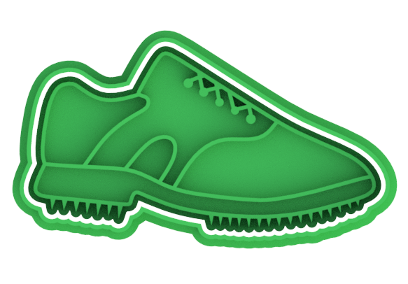 Golf Shoe Cookie Cutter & Stamp