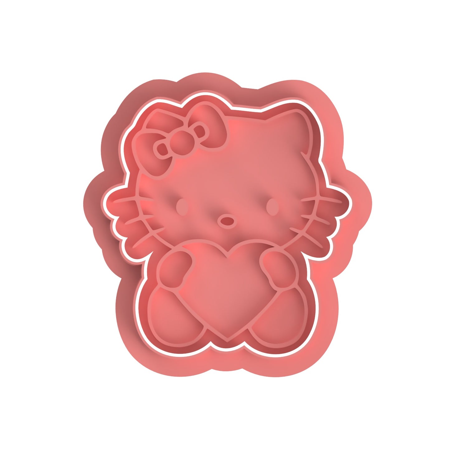 Hello Kitty Valentine's Day Cookie Cutter & Stamp
