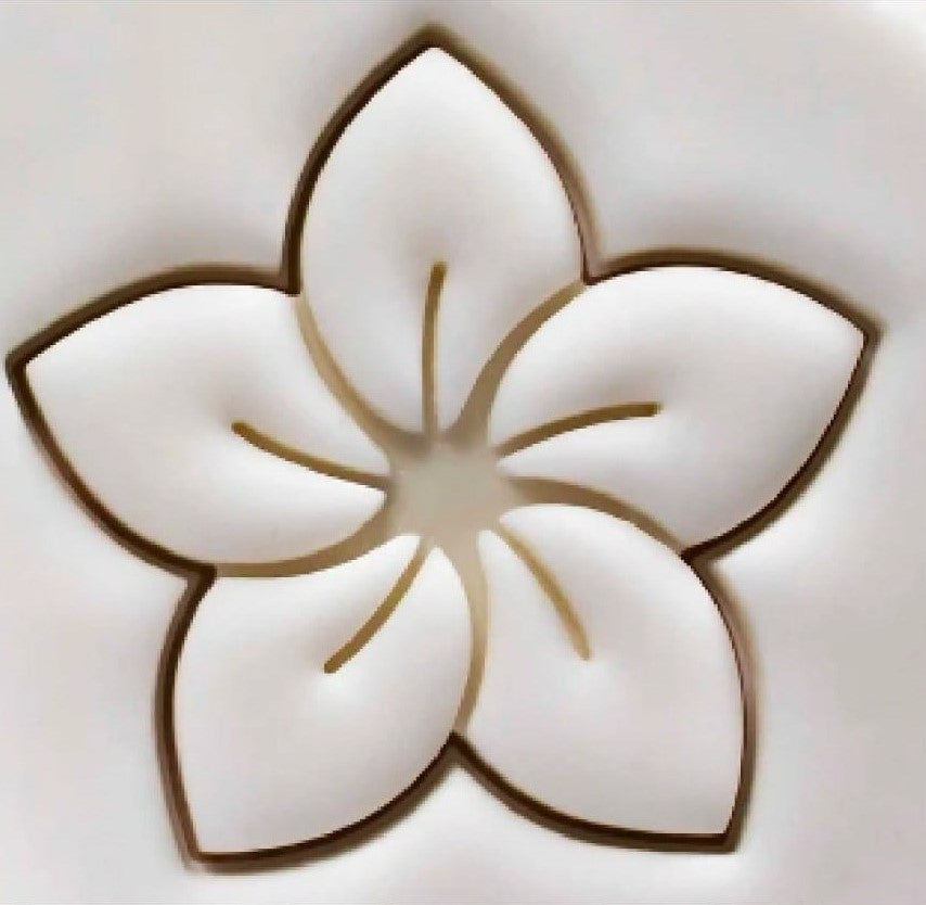 Frangipani Cookie Cutter & Stamp
