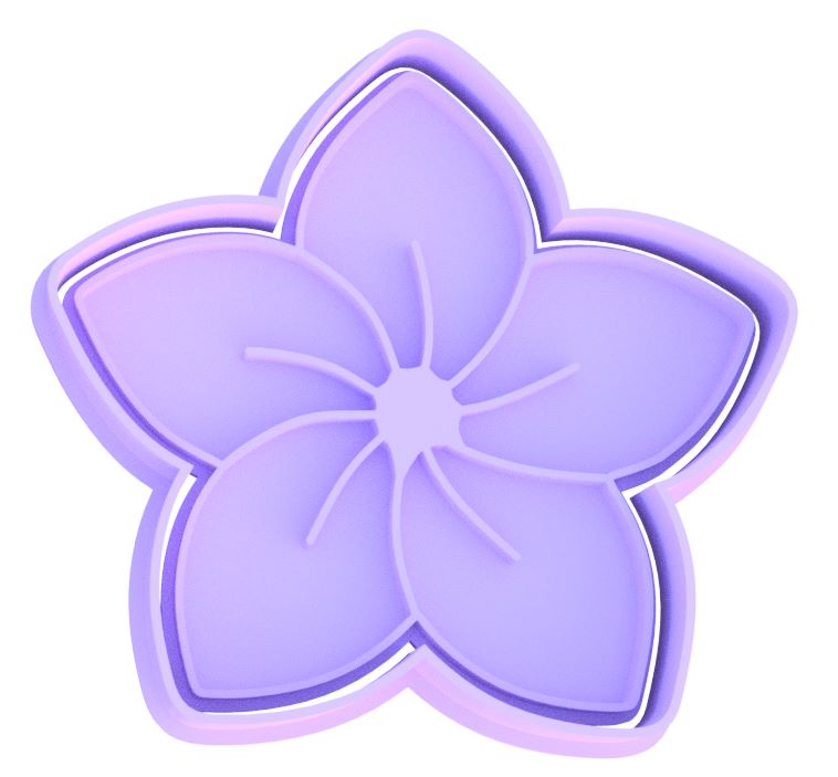 Frangipani Cookie Cutter & Stamp