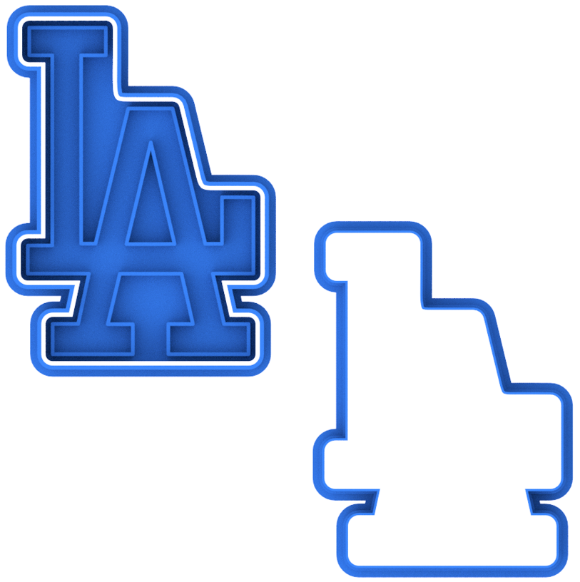 LA Dodgers Cookie Cutter & Stamp