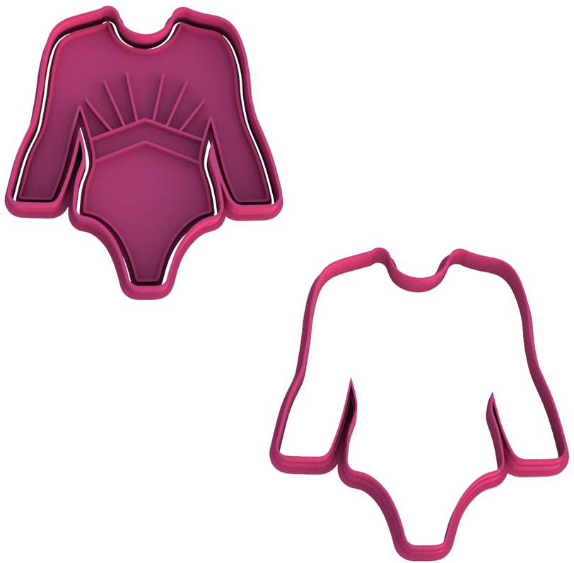 Leotard Cookie Cutter & Stamp