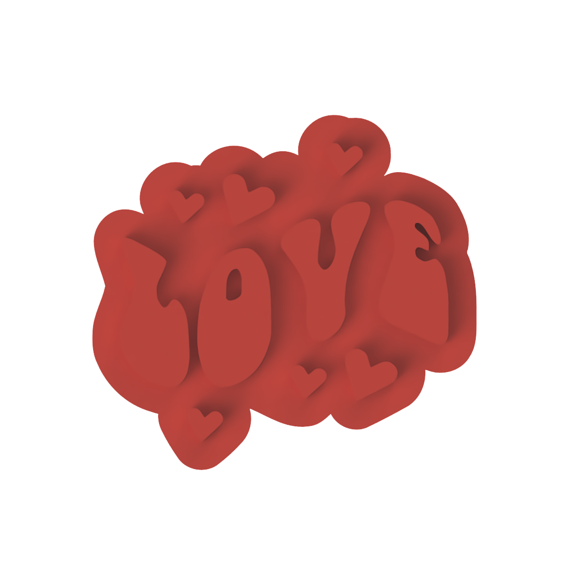 Valentine's Day Love Cookie Cutter & Stamp
