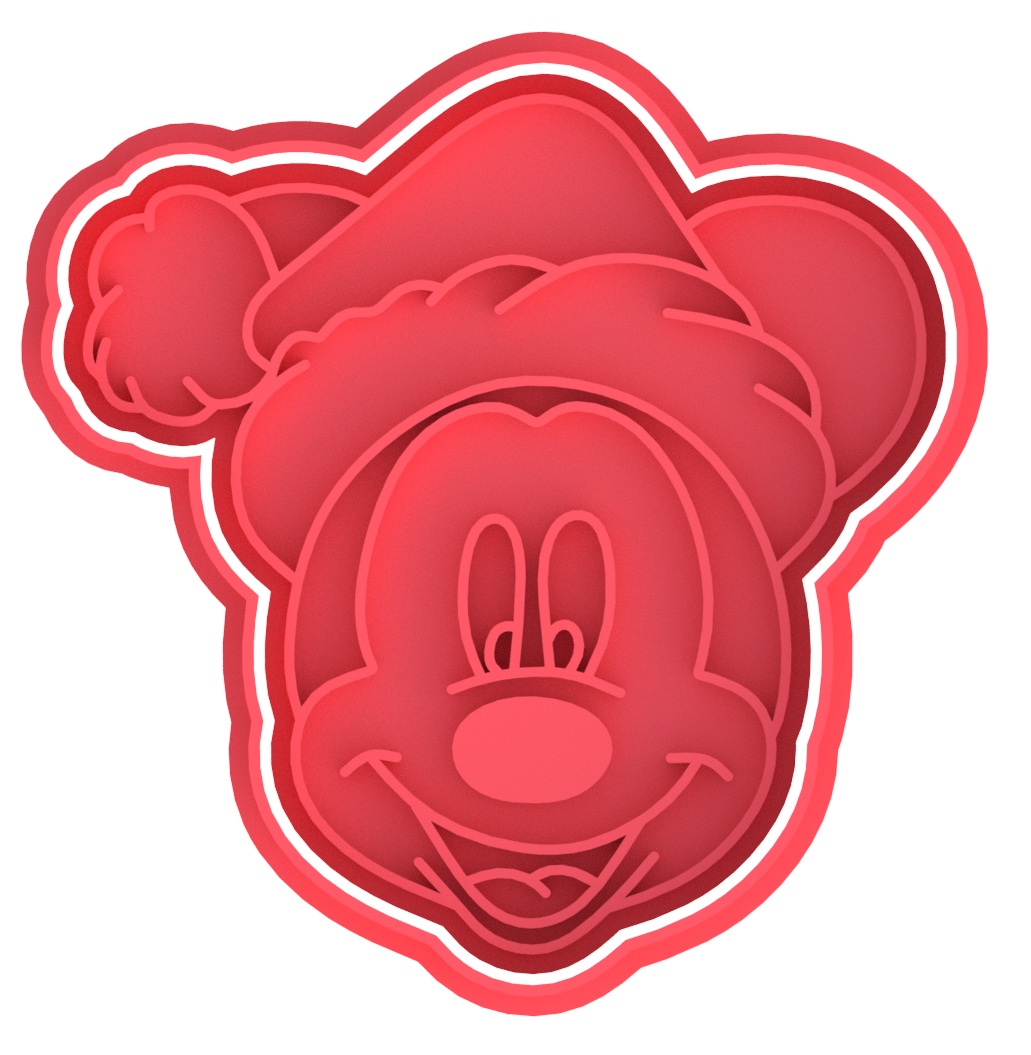 Christmas Disney Mickey Minnie Cookie Cutter & Stamp