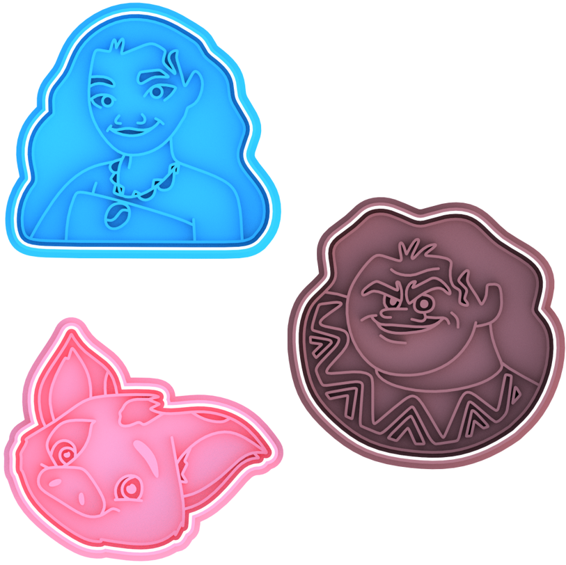 Moana Cookie Cutters & Stamp