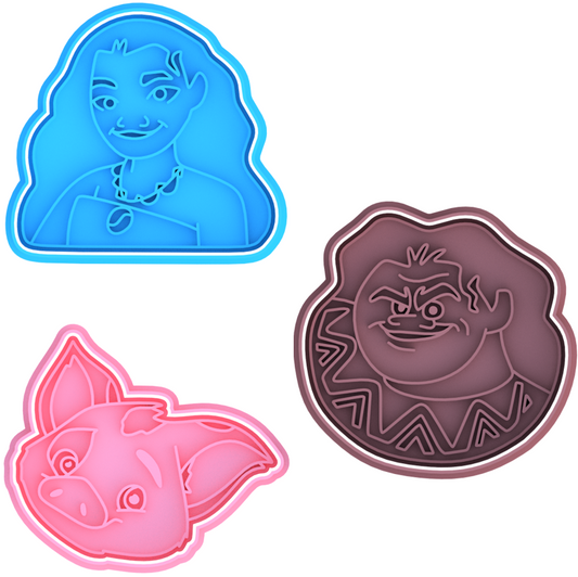 Moana Cookie Cutter & Stamp