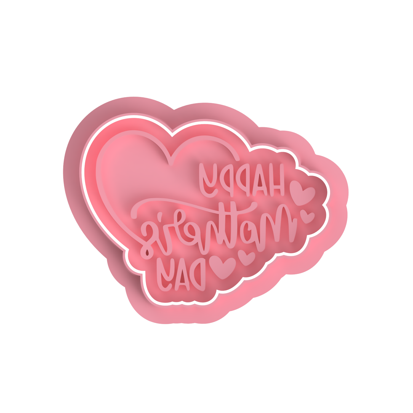 Happy Mother's Day Heart Cookie Cutter & Stamp