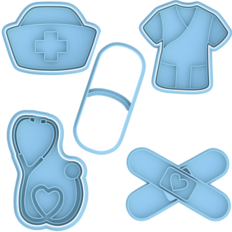 Nurse Doctor Cookie Cutter & Stamp
