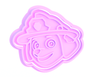Paw Patrol Heads Cookie Cutter & Stamp