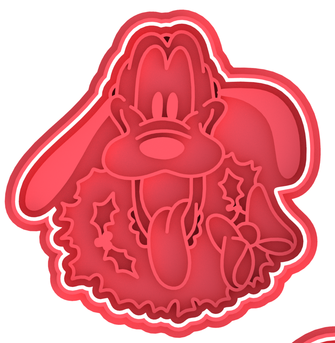 Christmas Disney Mickey Minnie Cookie Cutter & Stamp