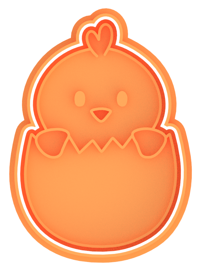 Easter Bunny Egg Basket Cookie Cutter & Stamp