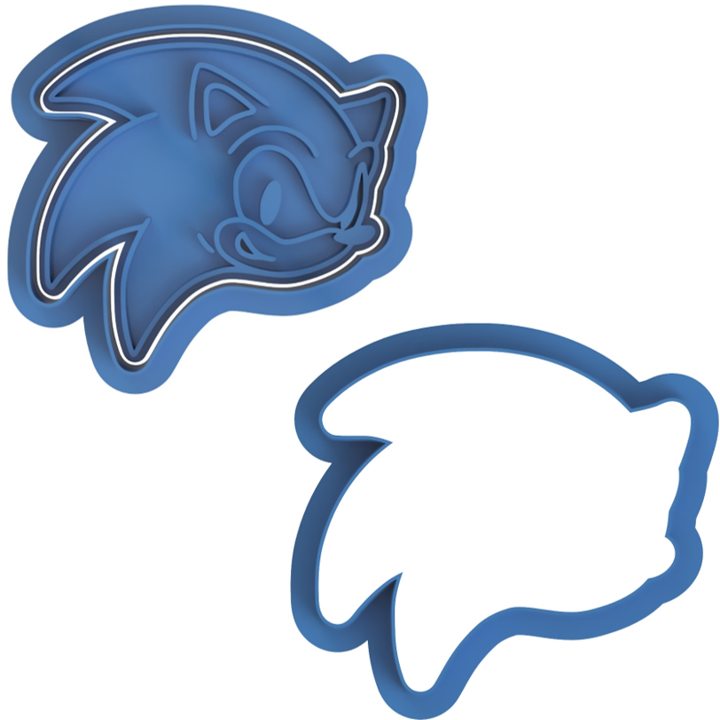 Sonic The Hedgehog Cookie Cutter & Stamp