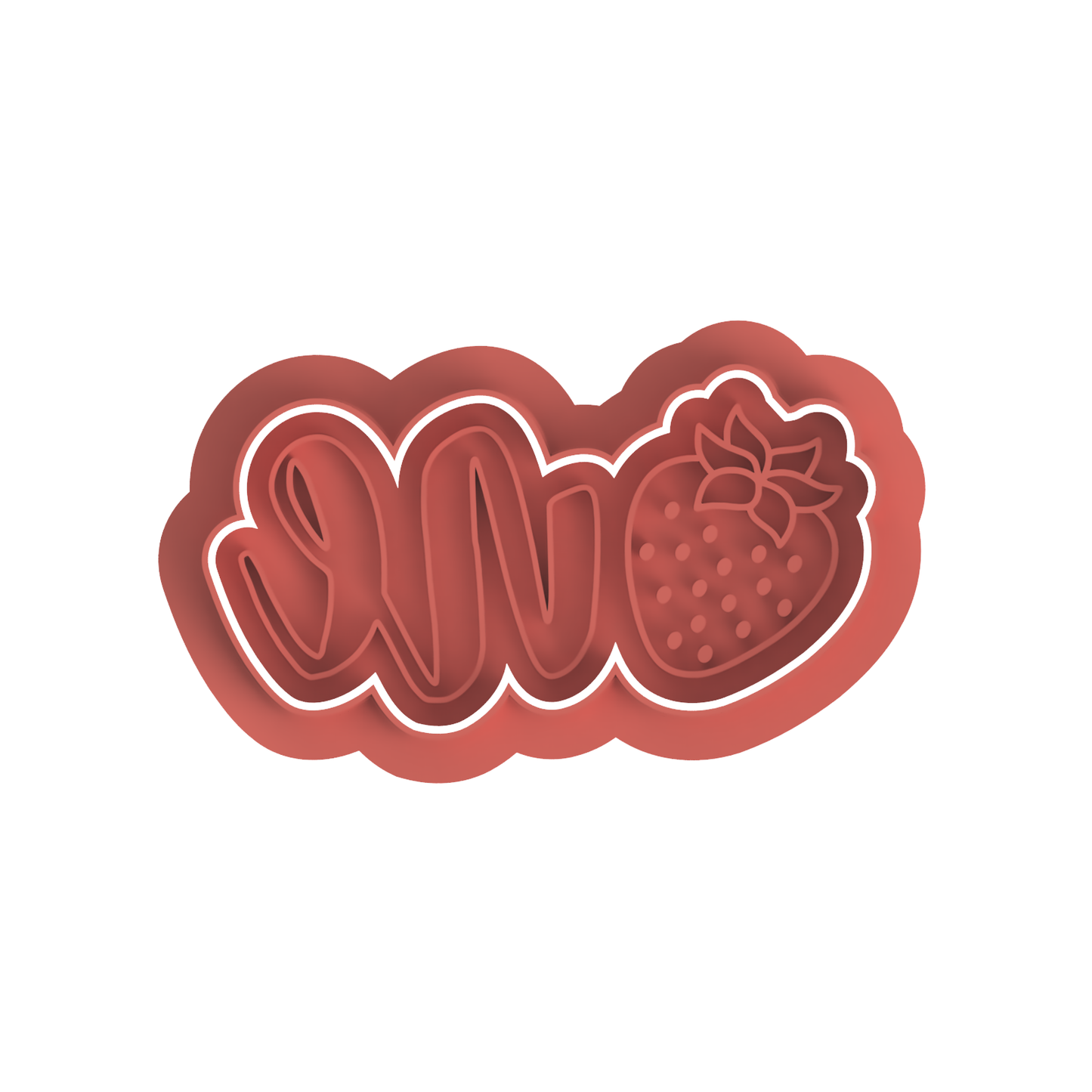 Strawberry Basket ONE Birthday Cookie Cutter & Stamp
