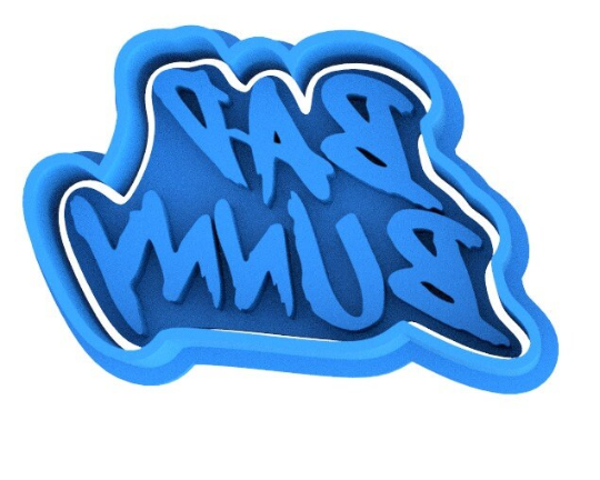 Bad Bunny Cookie Cutter & Stamp