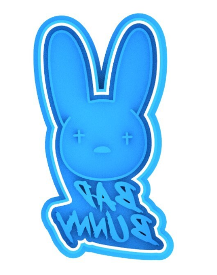 Bad Bunny Cookie Cutter & Stamp