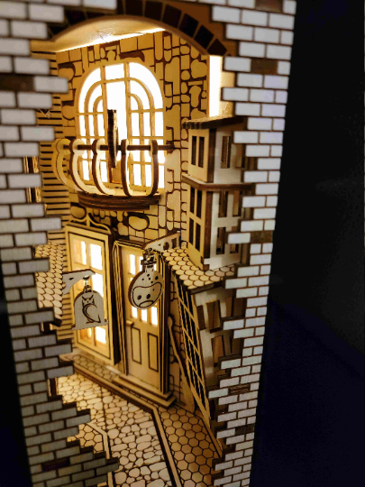 DIY Harry Potter Wizard Alley Wooden Book Nook