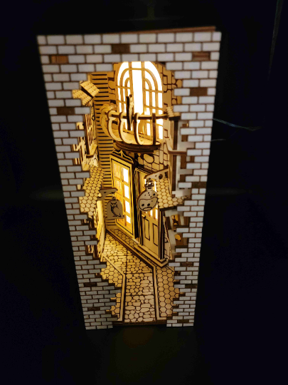 DIY Harry Potter Wizard Alley Wooden Book Nook