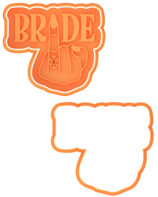 Bride Finger Wedding Cookie Cutter & Stamp