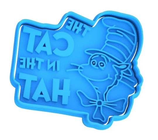 Dr. Seuss Cat In The Hat Cookie Cutter & Stamp