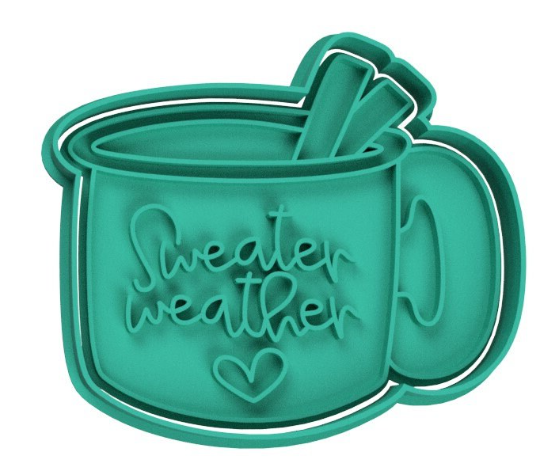 Apple Cider and Apple Basket Cookie Cutter & Stamp