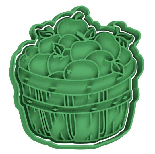 Apple Cider and Apple Basket Cookie Cutter & Stamp