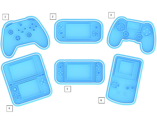 Video Game Controller Cookie Cutter & Stamp