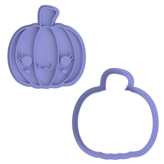 Halloween Cute Pumpkin Cookie Cutter & Stamp