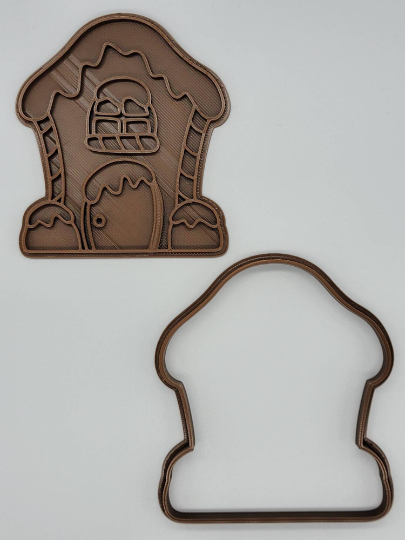 Gingerbread House Boy Girl Cookie Cutter & Stamp