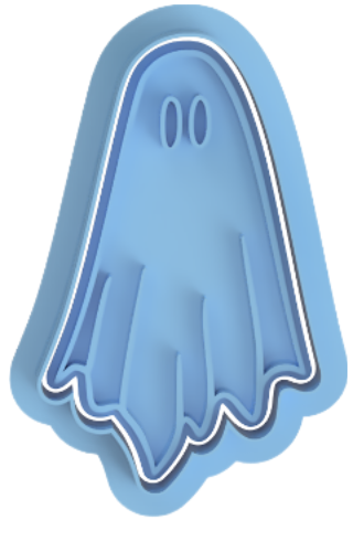 Halloween Ghosts Cookie Cutter & Stamp