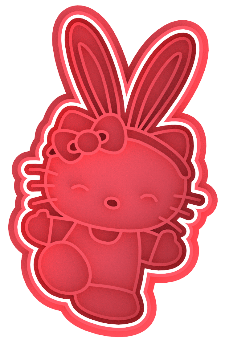 Hello Kitty Easter Cookie Cutter & Stamp