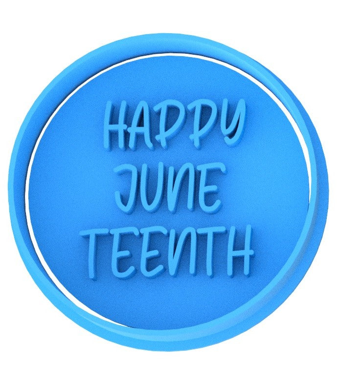 Juneteenth Round Cookie Cutter & Stamp