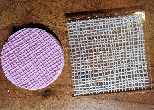 Linen Fabric Texture Pattern Acrylic Embosser