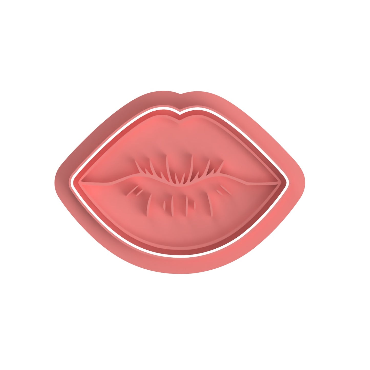 Lips Kiss Cookie Cutter & Stamp