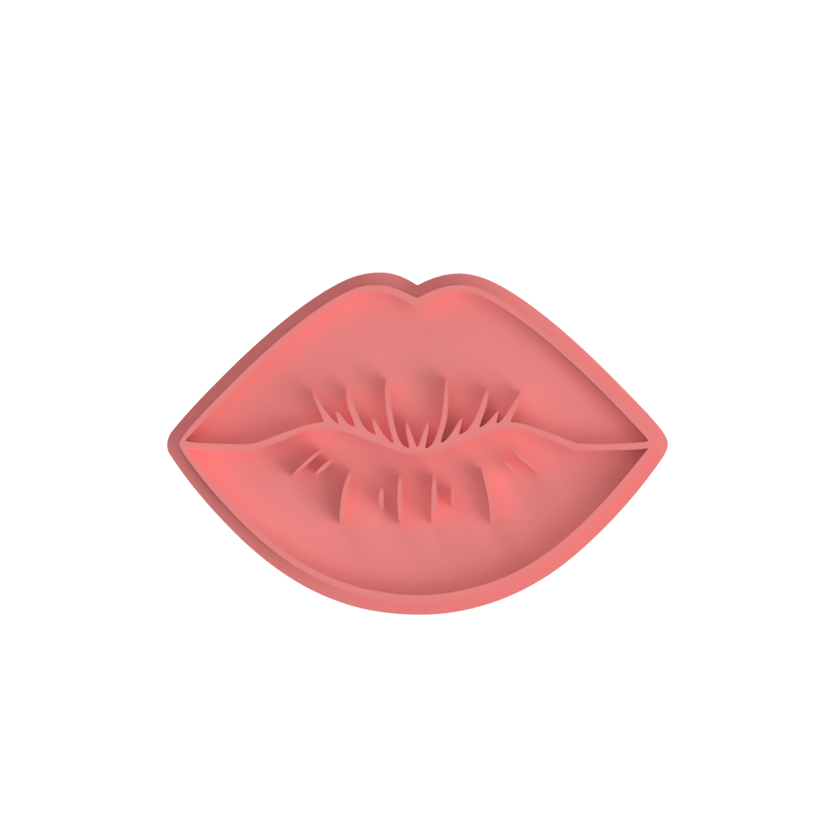 Lips Kiss Cookie Cutter & Stamp
