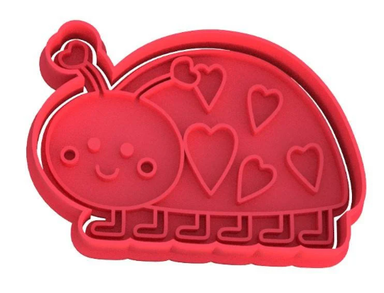 Valentine's Day Love Bug Cookie Cutter & Stamp