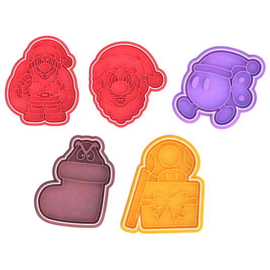 Christmas Mario Cookie Cutter & Stamp