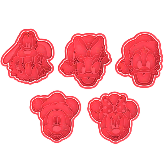 Christmas Disney Mickey Minnie Cookie Cutter & Stamp