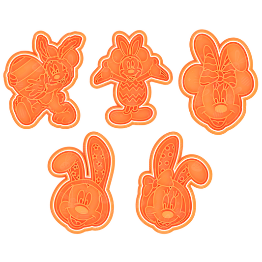Easter Mickey Minnie Cookie Cutter & Stamp